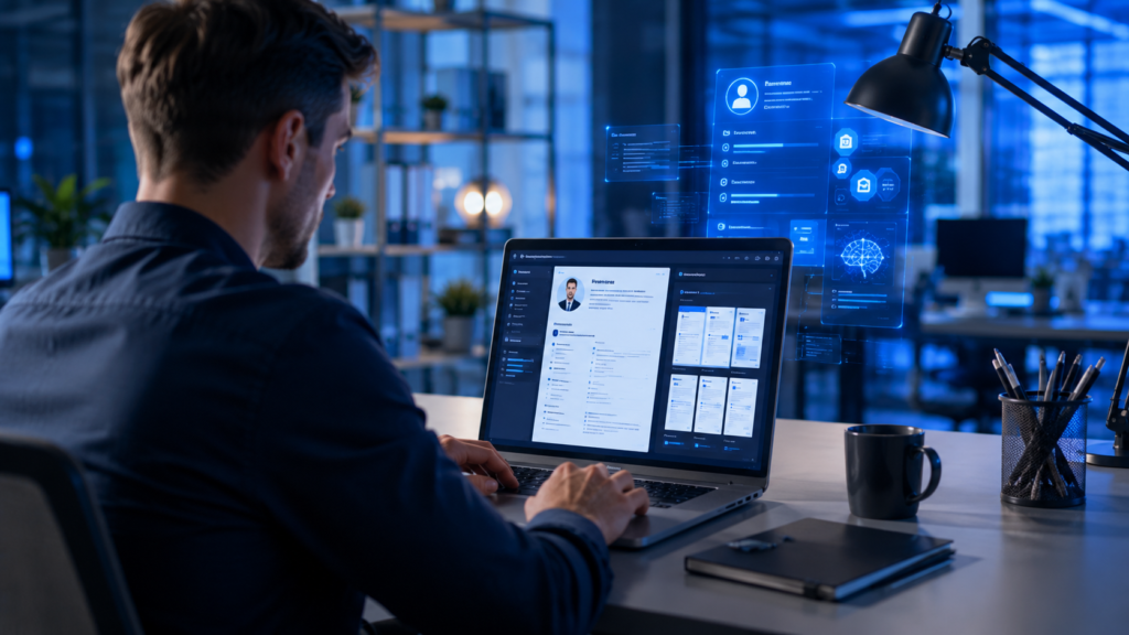 Creating a resume with an AI resume builder