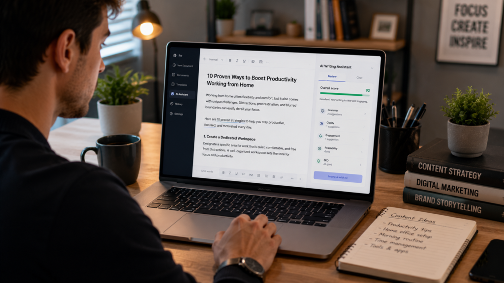 Grammarly AI writing assistant