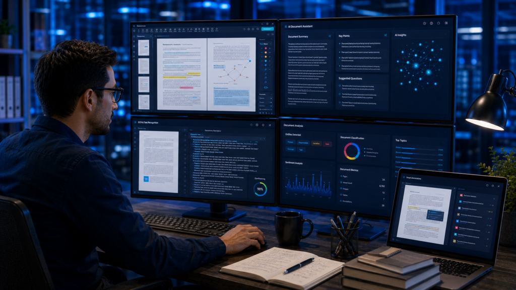 Reviewing PDF documents with AI analysis tools